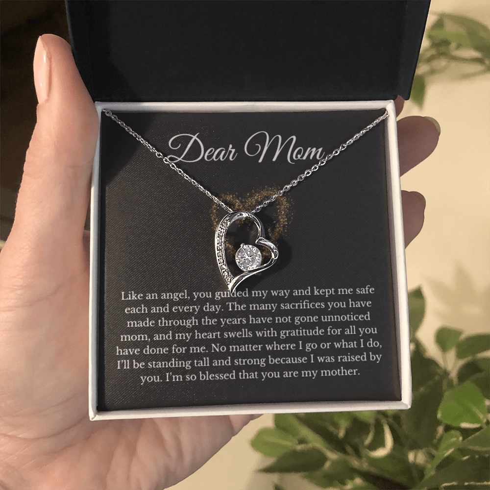 To My Mom Heart Necklace, For Mom From Daughter Son, Mother's Day Gift