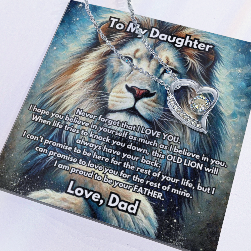 Lion Necklace, Silver or Gold Lion Necklace, Wild Animal Necklace, From Dad Necklace, Jewelry, Daughter Gift