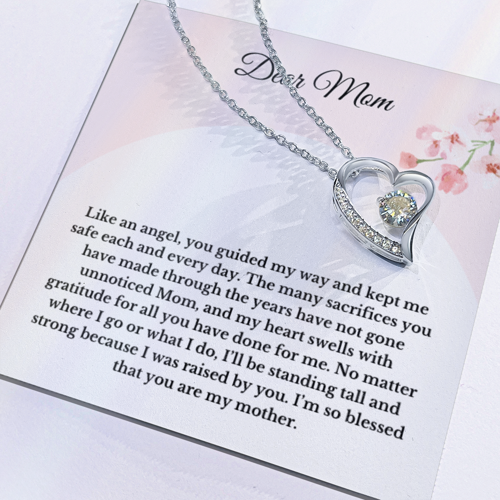 To My Mom Necklace Gifts, Gift For Mom For Mothers Day Heart Necklace For Mom