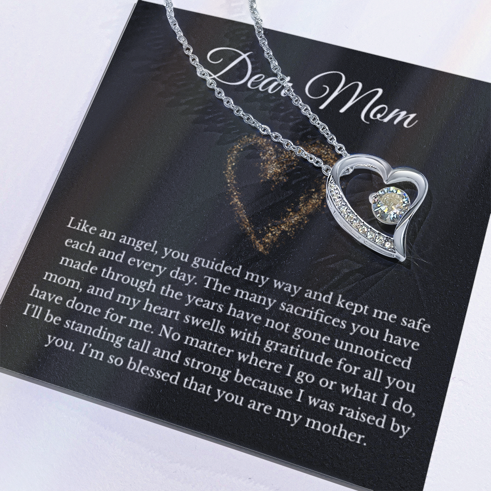 To My Mom Heart Necklace, For Mom From Daughter Son, Mother's Day Gift