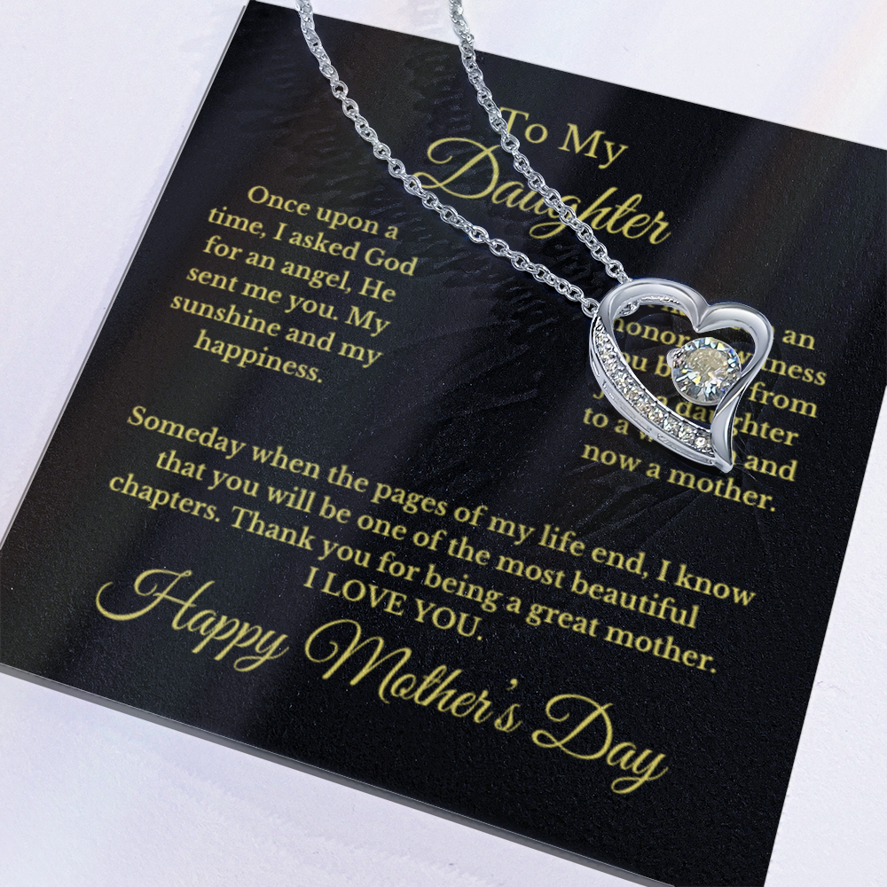 To My Daughter From Mom Dad, Mother's Day Love Necklace
