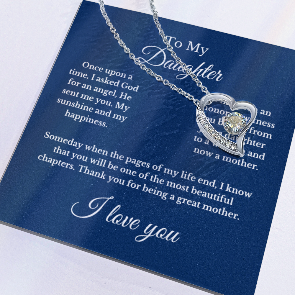 To My Daughter From Mom, Mother's Day Necklace Gift.