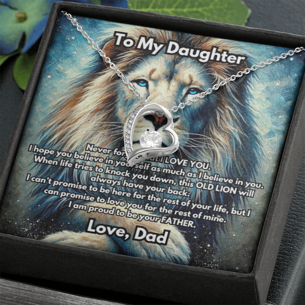 Lion Necklace, Silver or Gold Lion Necklace, Wild Animal Necklace, From Dad Necklace, Jewelry, Daughter Gift