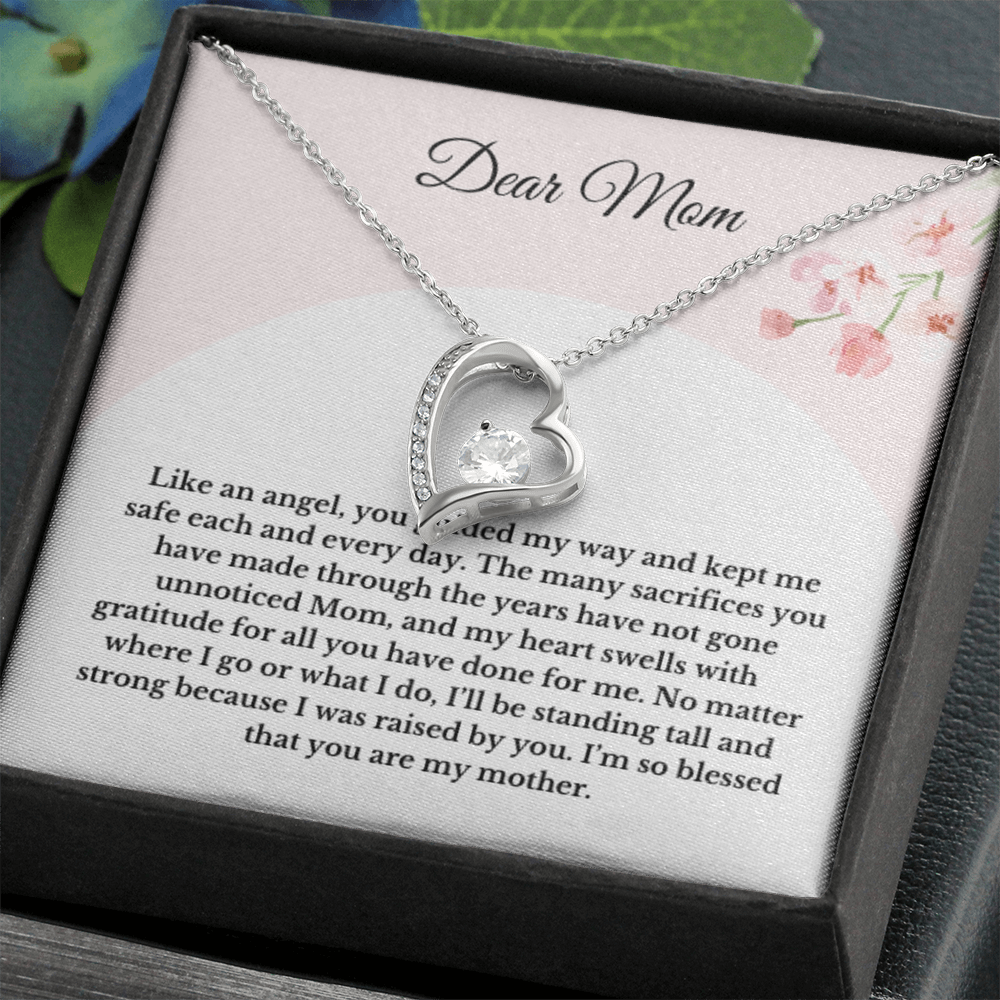 To My Mom Necklace Gifts, Gift For Mom For Mothers Day Heart Necklace For Mom