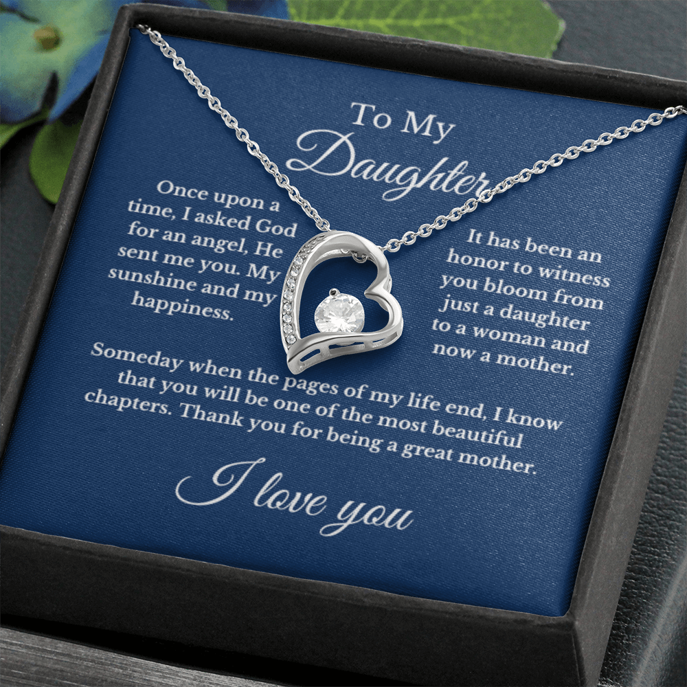 To My Daughter From Mom, Mother's Day Necklace Gift.