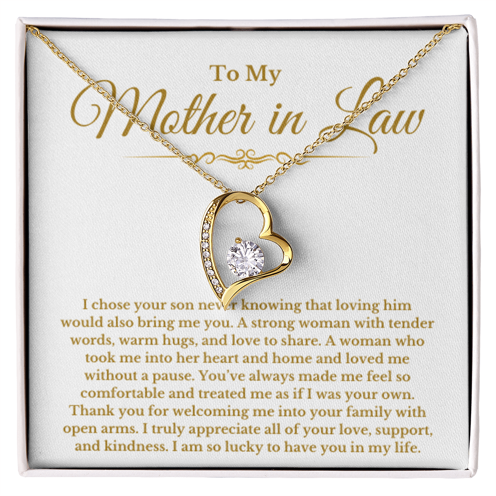 Mother In Law Gift - Forever Love Necklace - From Daughter