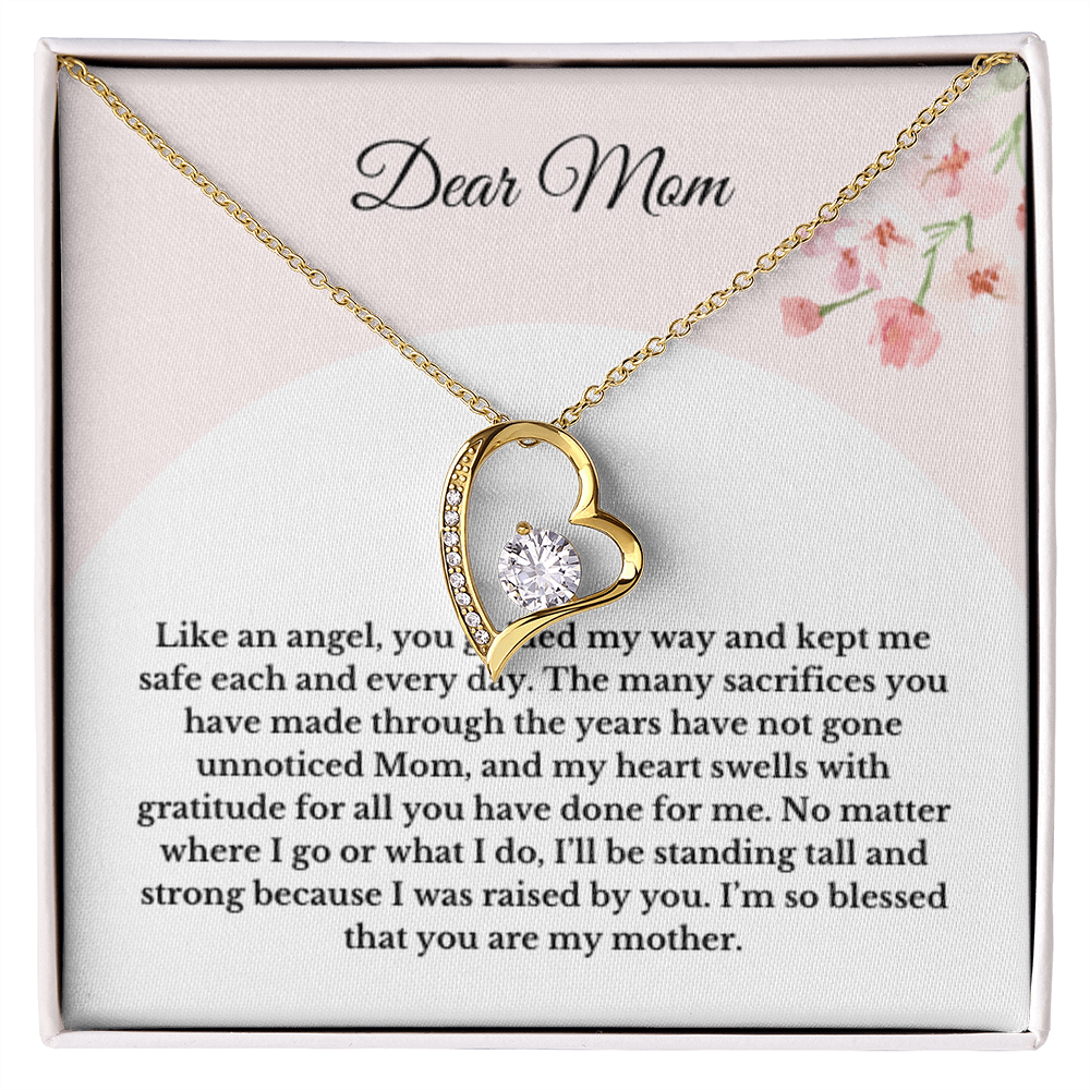 To My Mom Necklace Gifts, Gift For Mom For Mothers Day Heart Necklace For Mom