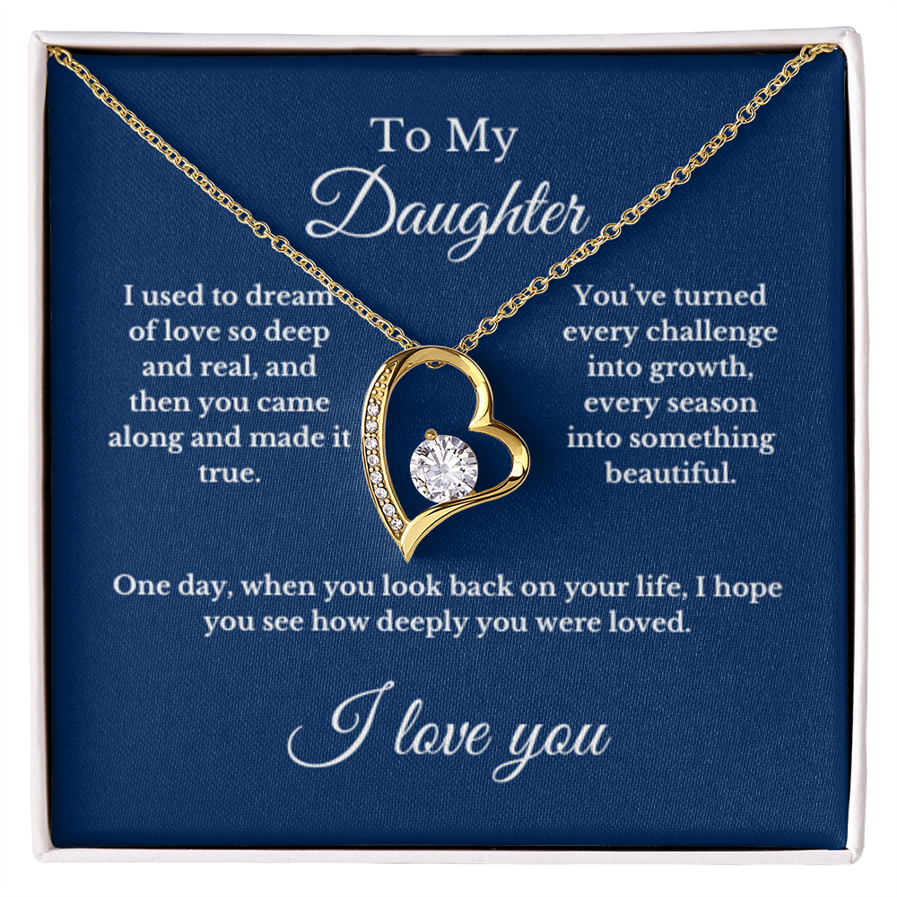 To My Daughter From Mom, Mother's Day Necklace Gift.