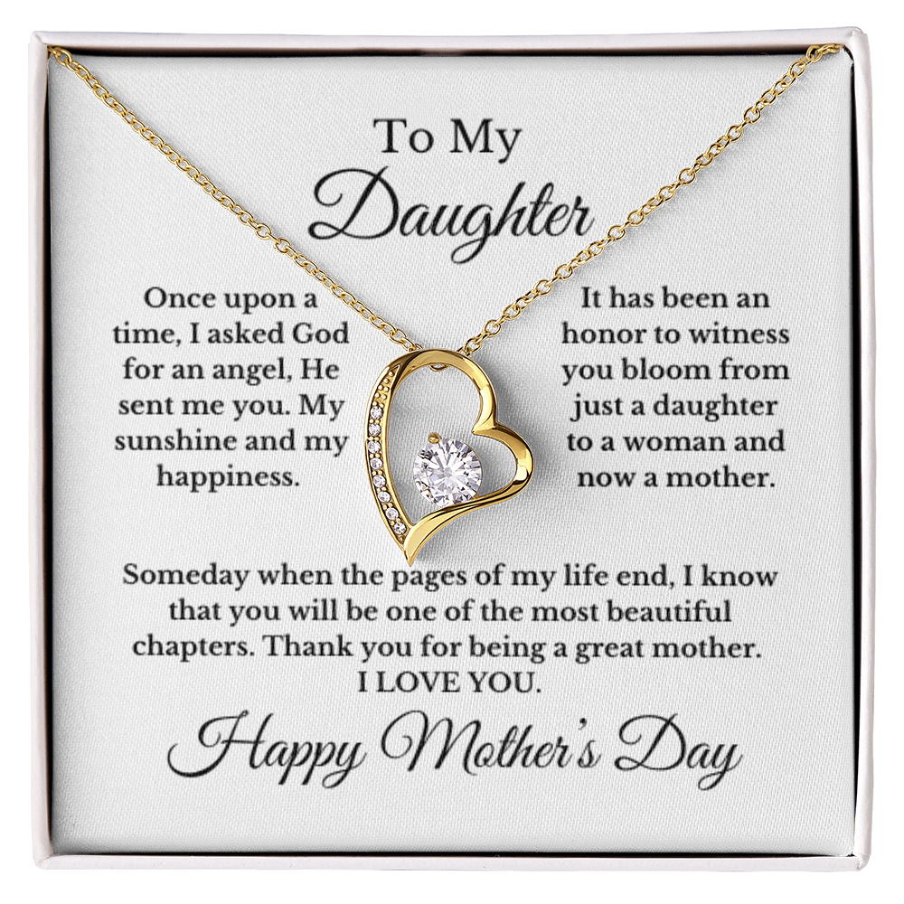 To My Daughter From Mom Dad, Mother's Day Love Necklace.