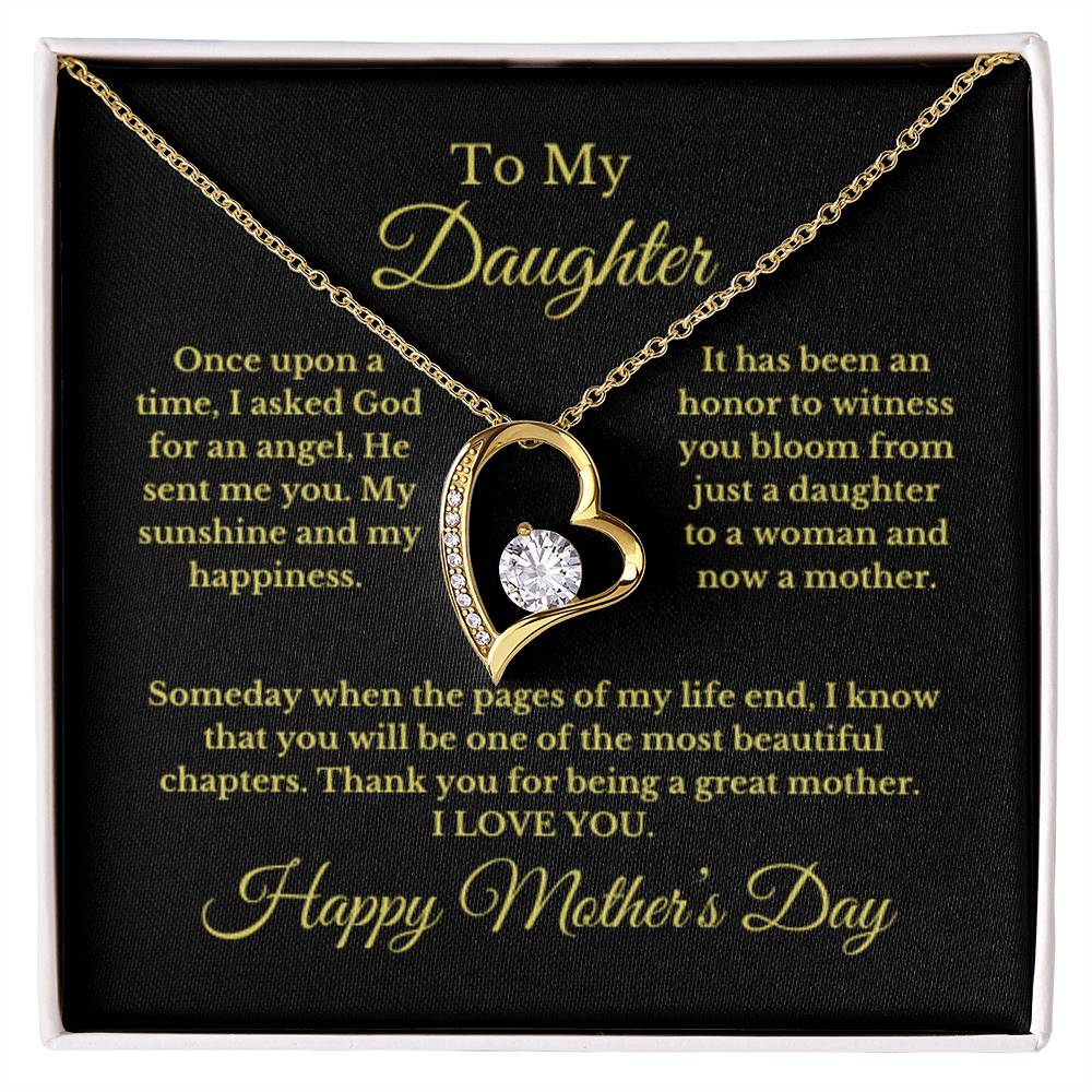 To My Daughter From Mom Dad, Mother's Day Love Necklace