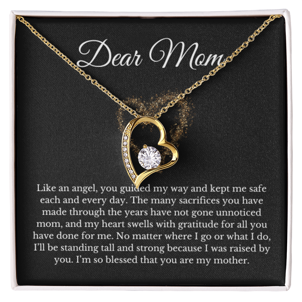 To My Mom Heart Necklace, For Mom From Daughter Son, Mother's Day Gift