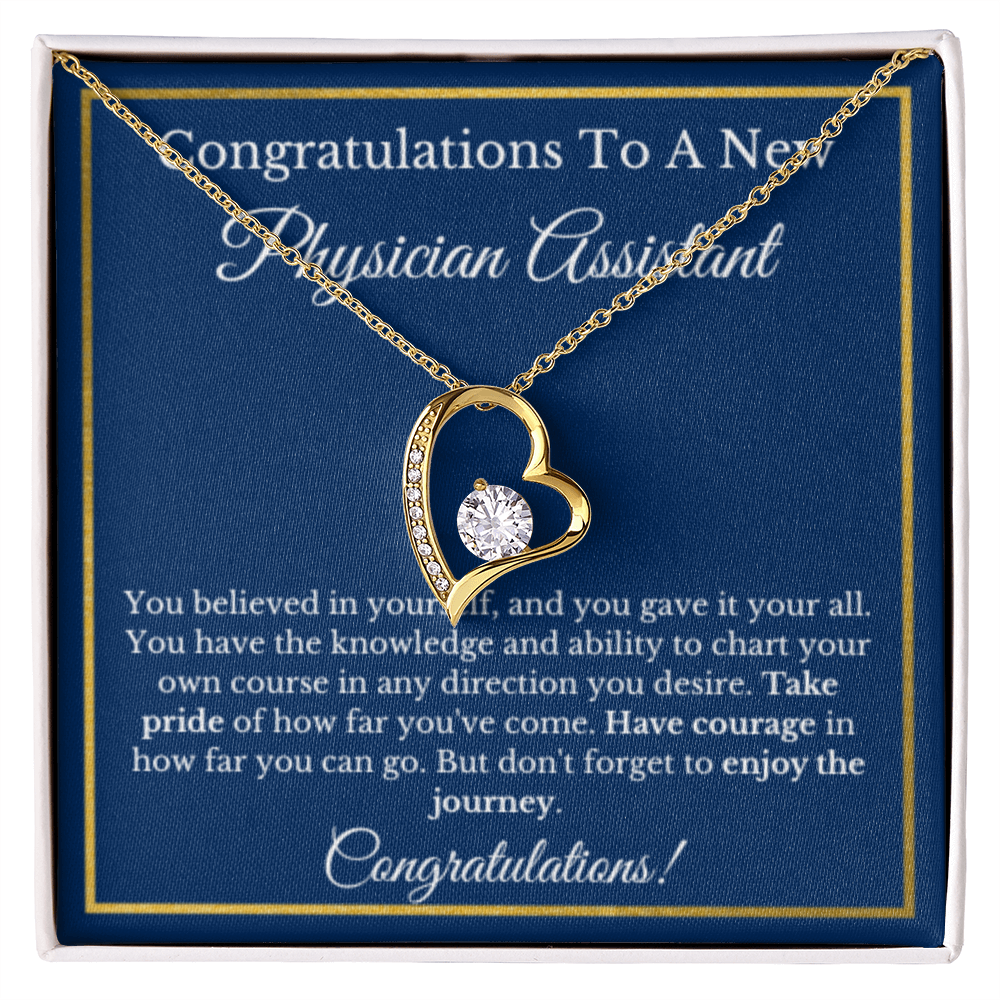 Physician Assistant Graduation Gift, Graduation Gift For PA, PA Jewelry Gift For Future PA, Forever Love