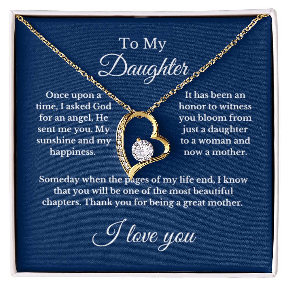 To My Daughter From Mom, Mother's Day Necklace Gift.