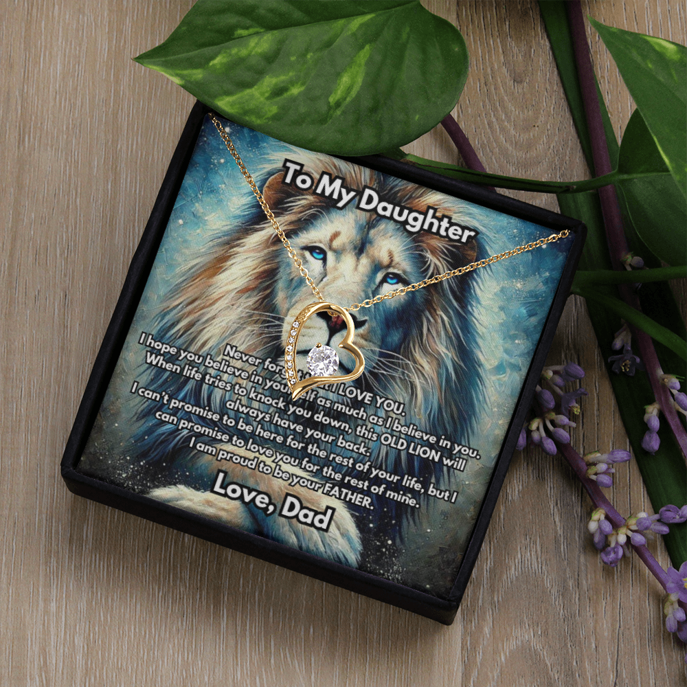 Lion Necklace, Silver or Gold Lion Necklace, Wild Animal Necklace, From Dad Necklace, Jewelry, Daughter Gift