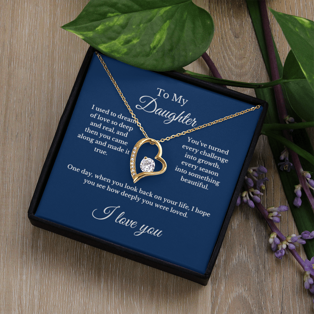 To My Daughter From Mom, Mother's Day Necklace Gift.