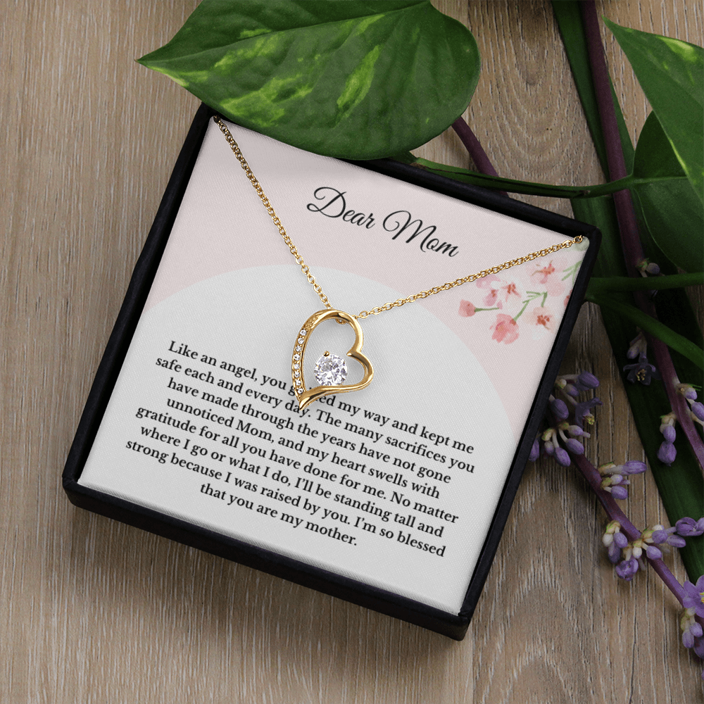 To My Mom Necklace Gifts, Gift For Mom For Mothers Day Heart Necklace For Mom