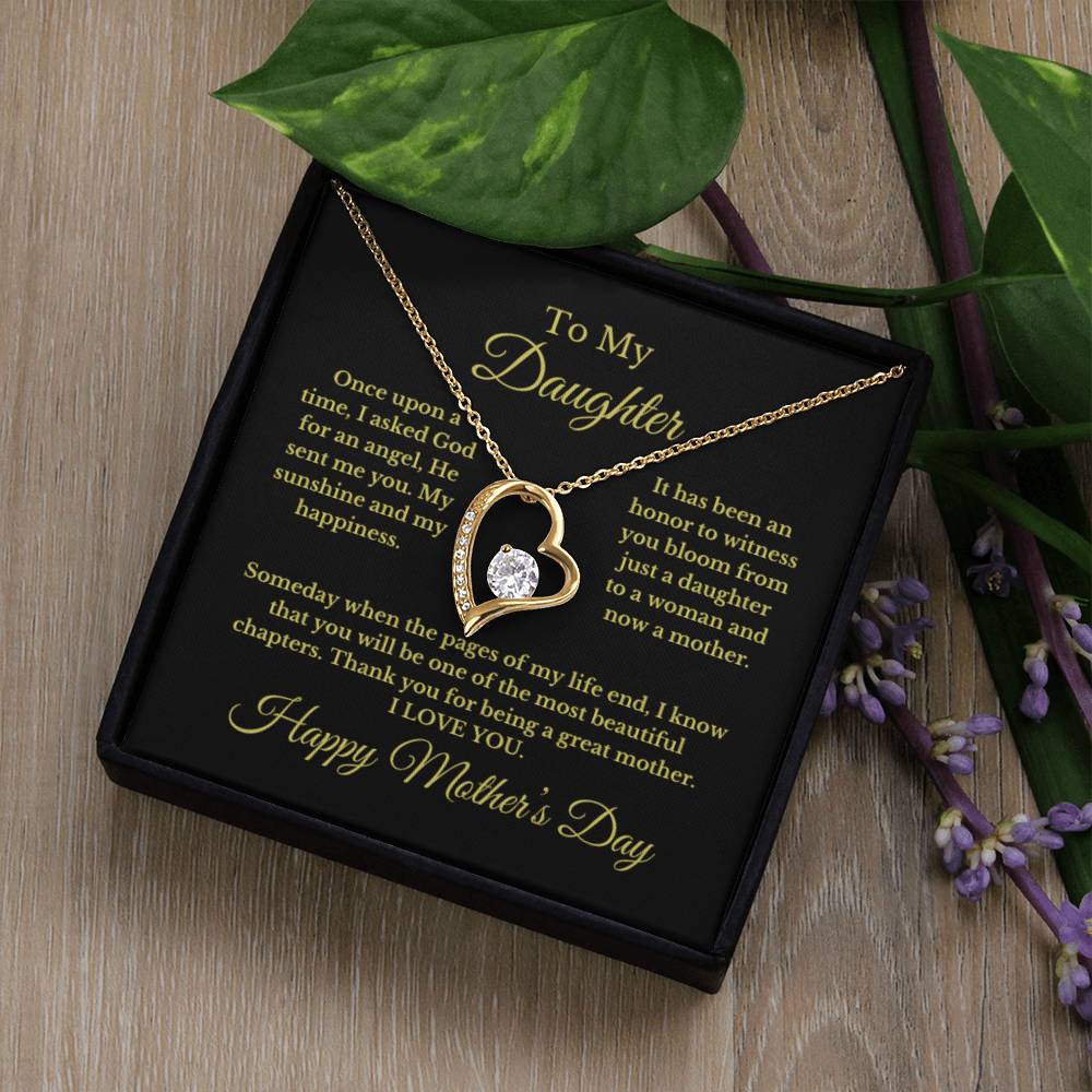 To My Daughter From Mom Dad, Mother's Day Love Necklace