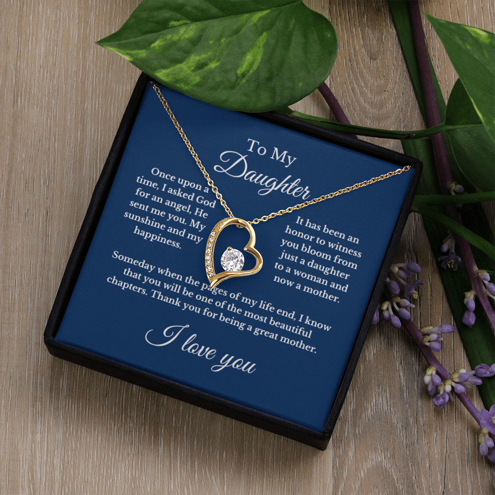 To My Daughter From Mom, Mother's Day Necklace Gift.