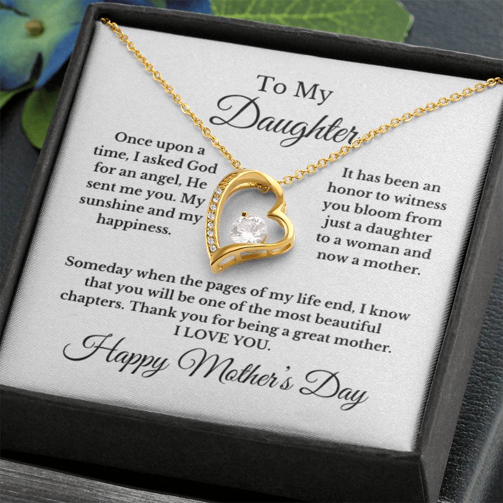 To My Daughter From Mom Dad, Mother's Day Love Necklace.