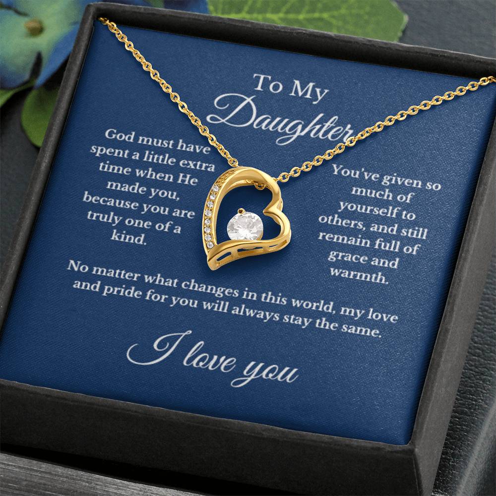 To My Daughter From Mom, Mother's Day Necklace Gift.