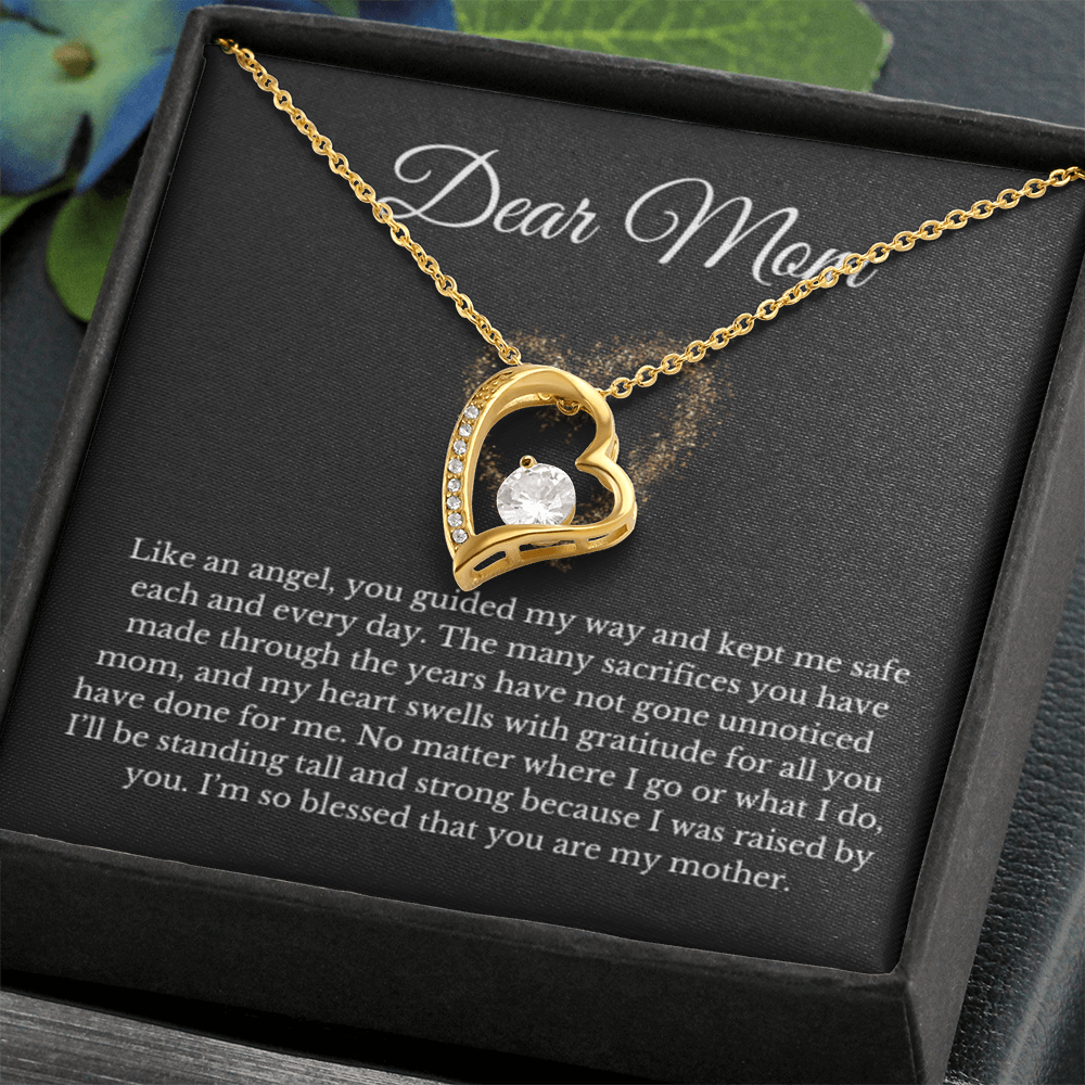 To My Mom Heart Necklace, For Mom From Daughter Son, Mother's Day Gift