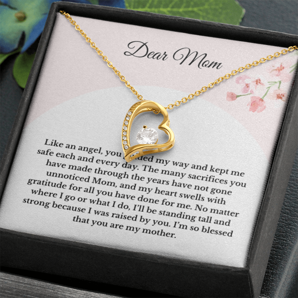 To My Mom Necklace Gifts, Gift For Mom For Mothers Day Heart Necklace For Mom