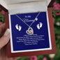 Baby Bump Necklace for Mom, Gold Silver Pendant with Message Card, Gift for Mommy