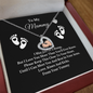Baby Bump Necklace for Mum, Gold Silver Pendant with Message Card, Gift for Mummy
