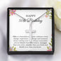 50th Birthday Necklace, Birthday Cross Necklace, Birthday Gifts For Woman, Birthday Card, Pendant Necklace