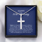 80th Birthday Necklace, Birthday Cross Necklace, Birthday Gifts For Woman, Birthday Card, Pendant Necklace