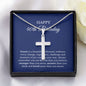 40th Birthday Necklace, Birthday Cross Necklace, Birthday Gifts For Woman, Birthday Card, Pendant Necklace