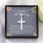 5th Birthday Necklace, Birthday Cross Necklace, Birthday Gifts For Woman, Birthday Card, Pendant Necklace