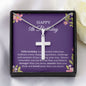 5th Birthday Necklace, Birthday Cross Necklace, Birthday Gifts For Woman, Birthday Card, Pendant Necklace