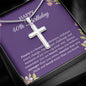 40th Birthday Necklace, Birthday Cross Necklace, Birthday Gifts For Woman, Birthday Card, Pendant Necklace