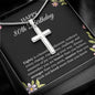 80th Birthday Necklace, Birthday Cross Necklace, Birthday Gifts For Woman, Birthday Card, Pendant Necklace