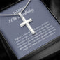 80th Birthday Necklace, Birthday Cross Necklace, Birthday Gifts For Woman, Birthday Card, Pendant Necklace