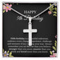 5th Birthday Necklace, Birthday Cross Necklace, Birthday Gifts For Woman, Birthday Card, Pendant Necklace