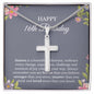 16th Birthday Necklace, Birthday Cross Necklace, Birthday Gifts For Woman, Birthday Card, Pendant Necklace