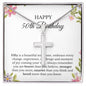 50th Birthday Necklace, Birthday Cross Necklace, Birthday Gifts For Woman, Birthday Card, Pendant Necklace