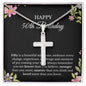 50th Birthday Necklace, Birthday Cross Necklace, Birthday Gifts For Woman, Birthday Card, Pendant Necklace