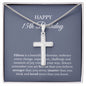 15th Birthday Necklace, Birthday Cross Necklace, Birthday Gifts For Woman, Birthday Card, Pendant Necklace
