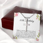 80th Birthday Necklace, Birthday Cross Necklace, Birthday Gifts For Woman, Birthday Card, Pendant Necklace