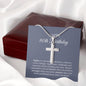 80th Birthday Necklace, Birthday Cross Necklace, Birthday Gifts For Woman, Birthday Card, Pendant Necklace