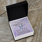Daughter Faith Cross Necklace, Scripture Encouragement Jewelry Gift, Motivation