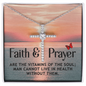 Faith and prayer CZ Cross Necklace