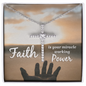 Faith Cross Necklace, Scripture Encouragement Jewelry Gift