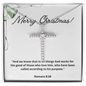 Romans 8:28 Scripture, Merry Christmas, Happy Holiday Necklace, Cross Faith Jewelry