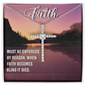 Faith Cross Necklace, Scripture Encouragement Jewelry Gift, Motivation