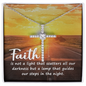 Faith is not a light, Cross Necklace, Faith can move mountains Cross Necklace, Scripture Encouragement Jewelry Gift