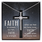 Faith is unseen but felt, Cross Necklace, Faith can move mountains Cross Necklace, Scripture Encouragement Jewelry Gift, Bible Verse